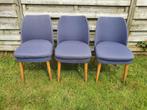 3 stoelen, Blauw, Drie, Gebruikt, Ophalen