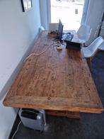Houten eettafel 240 op 100, Huis en Inrichting, Tafels | Eettafels, Ophalen, Gebruikt, 100 tot 150 cm, Eikenhout