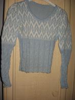 Vintage handgebreide trui uit de jaren 70 in lichtblauw/b, Kleding | Dames, Truien en Vesten, Maat 34 (XS) of kleiner, Blauw, Ophalen of Verzenden