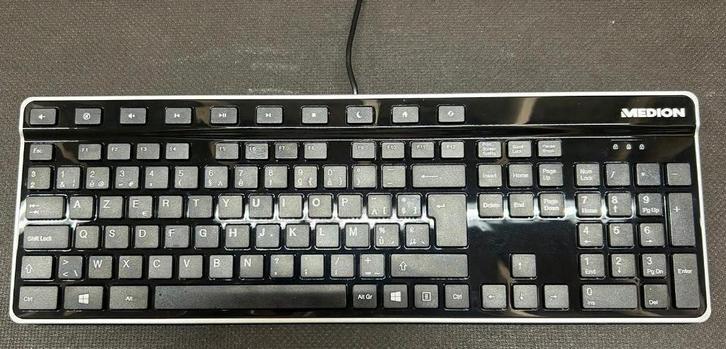 Toetsenbord Medion K28 met kabel (azerty), Computers en Software, Toetsenborden, Nieuw, Azerty, Bedraad, Ergonomisch, Multimediatoetsen