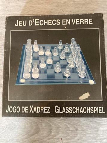 Jeux d’échecs en verre / neuf, 1 ou 2 joueurs, Enlèvement, Neuf, Jeu de voyage