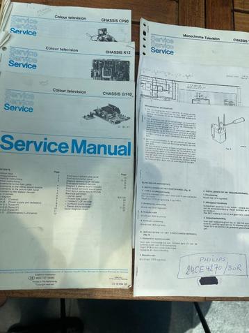 TV Service complete manuals beschikbaar voor biedingen