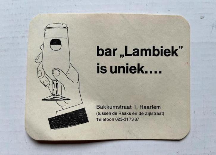 sticker van bar Lambiek Haarlem (NL), Verzamelen, Stickers, Zo goed als nieuw, Verzenden