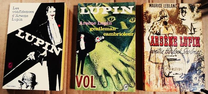 3 Oeuvres sur Arsène Lupin [gentleman-cambrioleur] - 1967/77, Boeken, Detectives, Gelezen, Ophalen of Verzenden