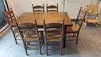 Table de cuisine en chêne avec 6 chaises, Maison & Meubles, Enlèvement, Utilisé
