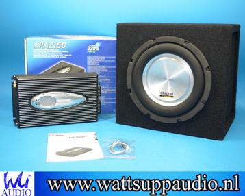  Clarion SWR1043 subwoofer + APA2160 versterker audio set beschikbaar voor biedingen