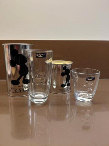 2 Leonardo glazen Mickey Mouse collectie met dozen, Enlèvement ou Envoi, Neuf, Autres types