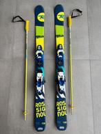Kinder ski's met stokken - Lengte 128, Skis, Rossignol, Comme neuf, Enlèvement