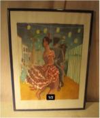 Mooi Geschilderd Aquarel 'Zuiderse Danseres' - Fin, Antiek en Kunst, Ophalen of Verzenden