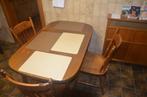 Tafel en stoelen, Huis en Inrichting, 50 tot 100 cm, 100 tot 150 cm, Gebruikt, Rechthoekig