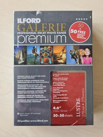 Papier photo Ilford Galerie Premium Lustre 102x152 mm