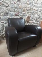 Fauteuil club en cuir couleur marron, Enlèvement, Cuir