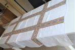 Nappe brodée en coton métissé avec 12 serviettes, Enlèvement ou Envoi, Utilisé