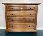 commode kast met 4 schuiven in eikenhout, Zo goed als nieuw, 75 tot 100 cm, Commode, Ophalen