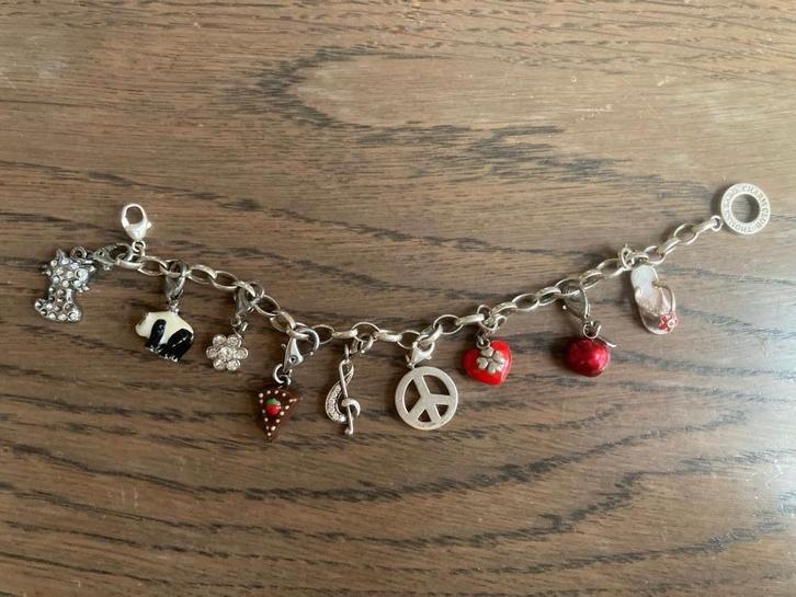 Zilveren Thomas Sabo bedelarmband - 17cm, Handtassen en Accessoires, Armbanden, Zo goed als nieuw, Zilver, Zilver, Met bedels of kralen