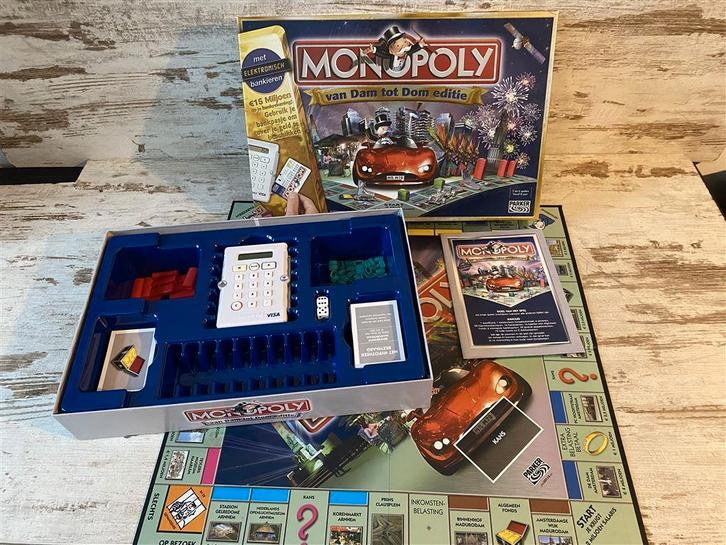 Monopoly van dam tot dom editie Parker [s182], Hobby en Vrije tijd, Gezelschapsspellen | Bordspellen, Zo goed als nieuw, Verzenden