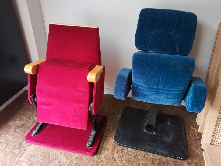 Vintage cinemastoelen gratis op te halen, Huis en Inrichting, Fauteuils, Gebruikt, Ophalen