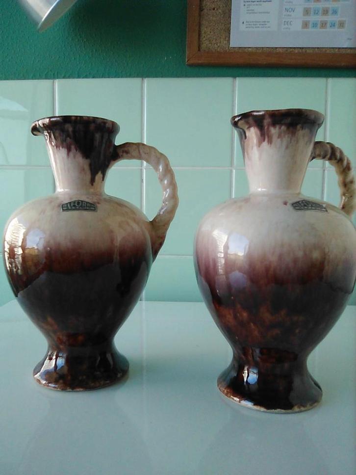 2X Alforan Vazen Keramik H=21cm AFHALING LEES BESCHRIJVING, Antiek en Kunst, Antiek | Vazen, Ophalen