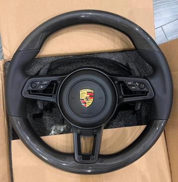 Nouveau volant complet noir en cuir nappa carbone Porsche disponible aux enchères