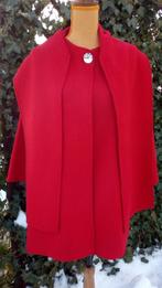 Manteau 3/4 modèle Cape Zara taille S/M, écharpe amovible, Comme neuf, Taille 38/40 (M), Rouge, Enlèvement ou Envoi