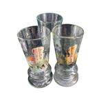 Carafe et 8 Verres Soufflés Vieux Chenée Peints à la Main, Antiquités & Art, Enlèvement ou Envoi