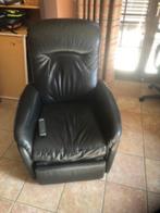 Elektrische relaxzetel in leer, Huis en Inrichting, Fauteuils, Ophalen, Gebruikt, Leer