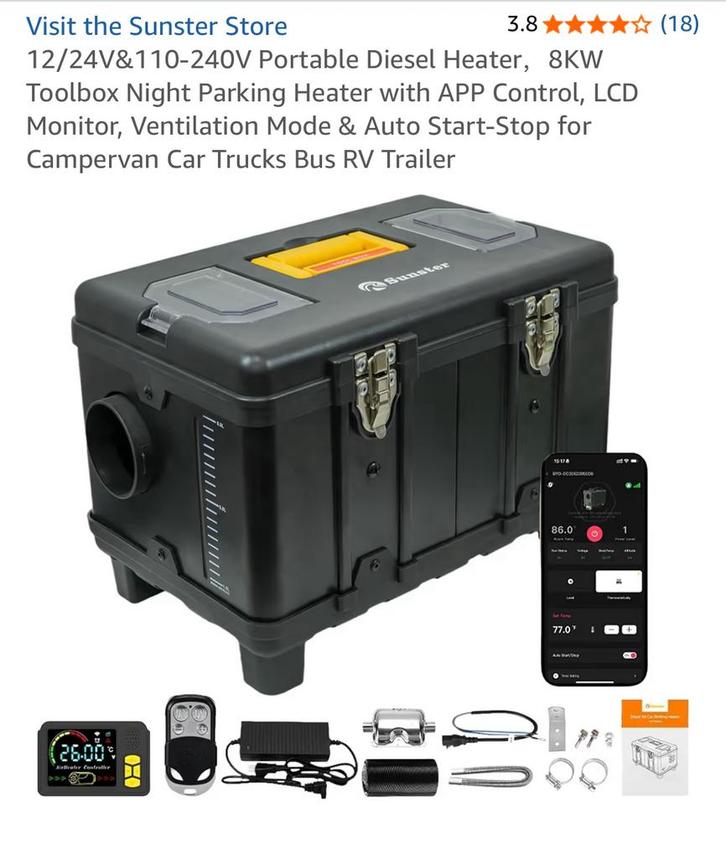 Sunster diesel heater NIEUW, Auto-onderdelen, Airco en Verwarming, Smart, Ophalen