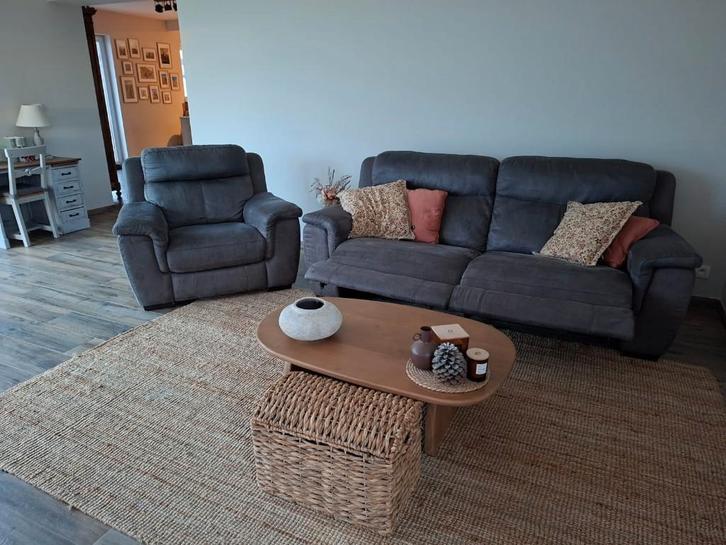 Canapés 3 places et 1 place, Huis en Inrichting, Zetels | Zetels, Zo goed als nieuw, Rechte bank, Ophalen