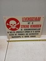 Plaque danger de mort ( no Plaque émaillé), Enlèvement ou Envoi, Comme neuf, Panneau publicitaire
