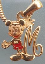 Vintage: Gouden hanger van Mickey Mouse van Disney en Finor, Ophalen of Verzenden, Zo goed als nieuw, Geel, Goud
