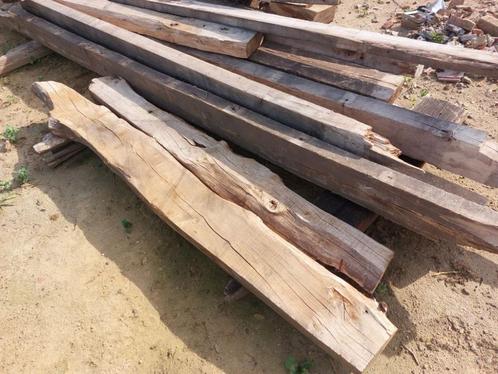 Oude houten balken en bruggen, Doe-het-zelf en Bouw, Hout en Planken, Gebruikt, Balk, Eiken, 300 cm of meer, 50 mm of meer, Ophalen