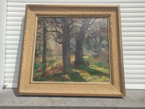 huile sur toile signe georges bouillon, Antiek en Kunst, Kunst | Schilderijen | Klassiek, Ophalen of Verzenden