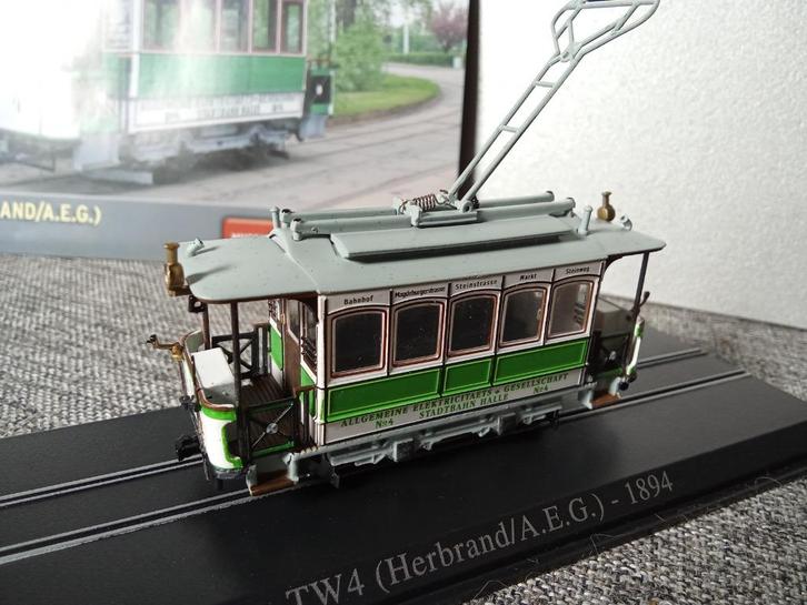 Tram 1894 Tw4 Herbrand - Atlas 1:76, Verzamelen, Spoorwegen en Tram, Nieuw, Tram, Schaalmodel, Ophalen of Verzenden