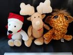 3 mooie knuffels met o.a. een ijsbeer en een rendier, Kinderen en Baby's, Speelgoed | Knuffels en Pluche, Ophalen of Verzenden