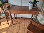 oud hout cafetafel+2thonetstoel €125, Huis en Inrichting, Ophalen, Gebruikt