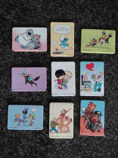 9 magnets bd cap 48 - 2005 (Vente à la pièce ou en lot)., Verzamelen, Stripfiguren, Zo goed als nieuw, Plaatje, Poster of Sticker