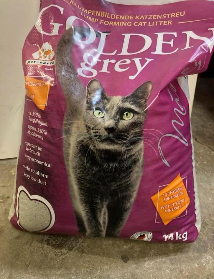 Golden grey, litiere pour chat 14kg neuf, Animaux & Accessoires, Bacs à litière, Comme neuf, Enlèvement ou Envoi