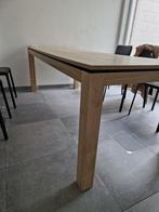 Houten keukentafel 8 personen, Huis en Inrichting, Tafels | Eettafels, 200 cm of meer, 50 tot 100 cm, Rechthoekig, Zo goed als nieuw