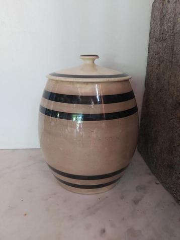 Prachtige fel beboterde XL oude bandenpot/ voorraadpot / pot beschikbaar voor biedingen