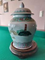 vase chinois signé avec une base, Antiquités & Art, Enlèvement ou Envoi