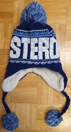 Bonnet d'hiver Amsterdam blanc-bleu, Enlèvement ou Envoi, Comme neuf, Autres tailles, Bonnet