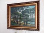 1934 De Dender doorheen het Pajottenland, hout paneel, gesig, Ophalen