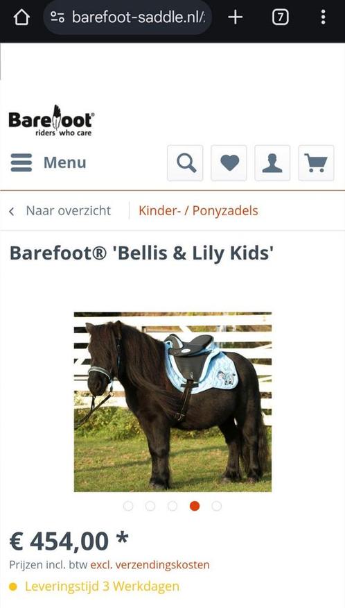 Boomloos kinder zadel Barefoot, Dieren en Toebehoren, Paarden en Pony's | Zadels, Ophalen of Verzenden
