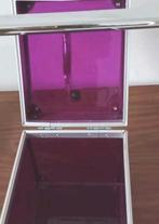 set van 4 fuchsia roze Beautyboxen, Gebruikt, Hardcase, Roze, Ophalen