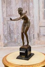 Groot Bronzen Beeld van een Fenicische Danser, Verzenden, Brons