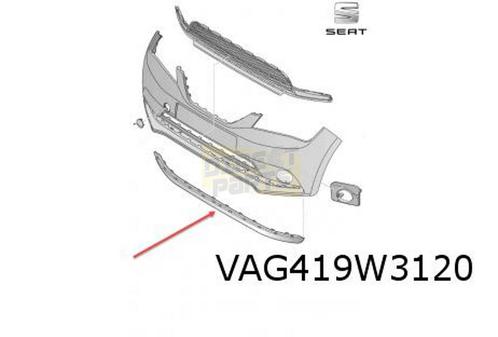 Seat Mii (4/12-1/20) Voorbumperonderspoiler Origineel! 1ST80, Auto-onderdelen, Carrosserie, Bumper, Seat, Voor, Nieuw, Verzenden