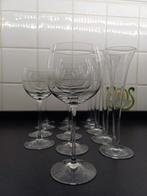 Set de verres à vin et champagne en cristal, Collections, Verres & Petits Verres, Enlèvement, Utilisé