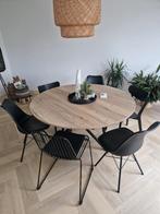 Eettafel met 6 stoelen, Huis en Inrichting, Ophalen, Kunststof, 100 tot 150 cm, Rond