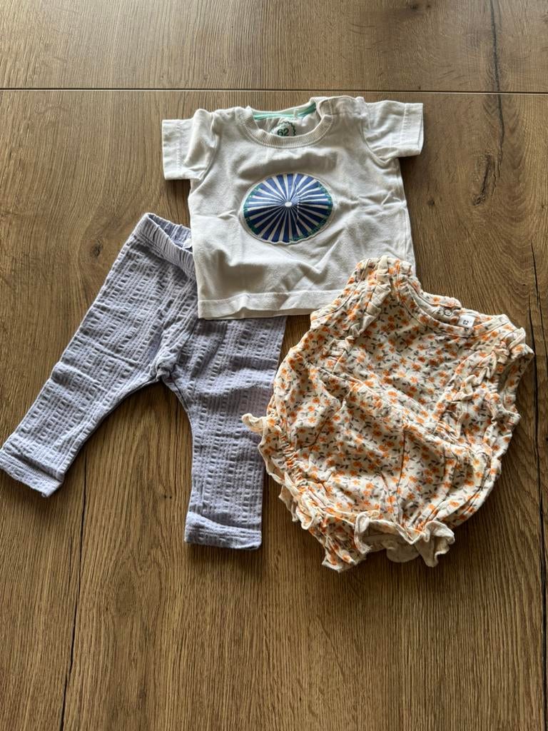 Costumes d'été petits filles leggings, t-shirt et body m62, Enfants & Bébés, Vêtements de bébé | Packs de vêtements pour bébés