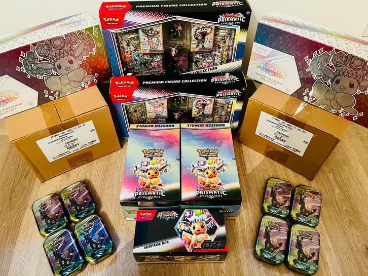 Prismatic Evolutions Pokémon Sealed Collection, Hobby en Vrije tijd, Verzamelkaartspellen | Pokémon, Zo goed als nieuw, Booster